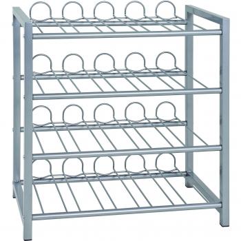 HAKU Weinregal Aluminiumoptik 60 cm