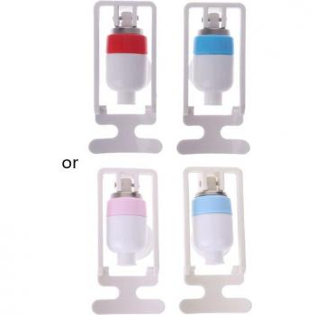 White Plastic Push-Type Faucet for Water Dispenser 2 Pcs