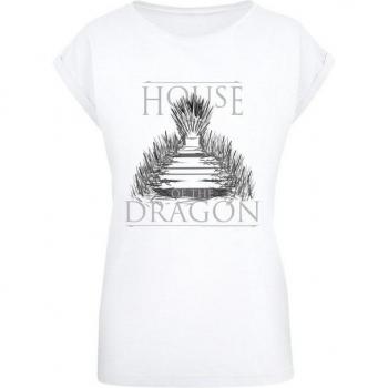 House Of The Dragon Throne F4NT4STIC Damen T-Shirt – XL, weiß, Rundhals, Kurzarm, 100 % Baumwolle, Premiumqualität