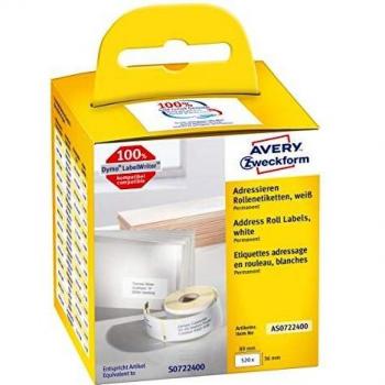 Avery Zweckform Rollenetiketten Adressieren 89x36mm VE