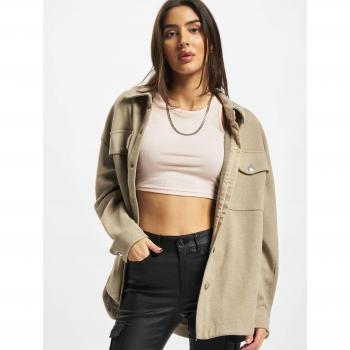 Urban Classics Female Classic Long Sleeve Shirt Light Taupe XL