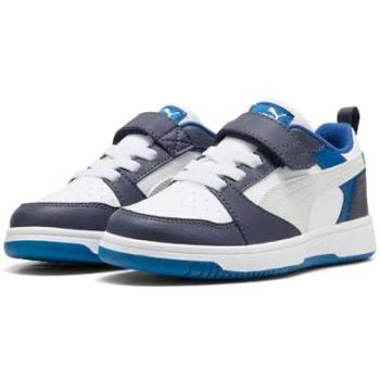 Puma Rebound V6 Lo “White/Black” – Scarpe da Ginnastica per Bambini