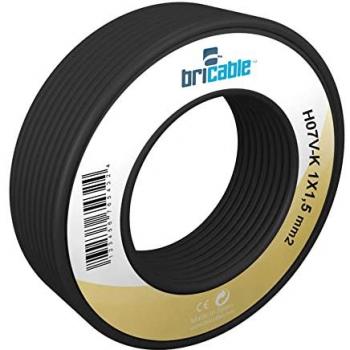 Cable flexible unipolar 1 x 1,5 mm negro 25 m