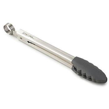 20 cm Dark Grey Silicone Tongs by Zeal