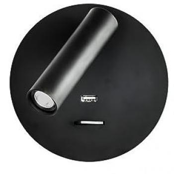 Giotto Noir Applique 3W 150 Lumens USB