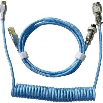 Cable USB tipo C en espiral para teclado mecánico