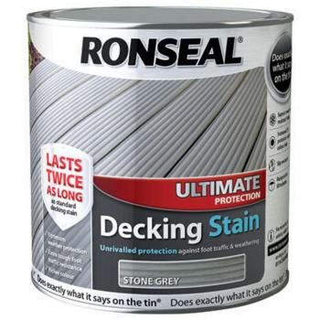 Ultimate Protection Decking Stain by Ronseal in Stone Grey, 2.5L