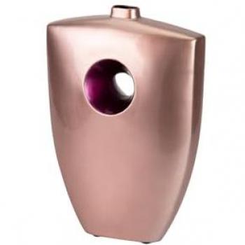 Florero de Cerámica Lacada Rosa Morado 27x12x38 cm