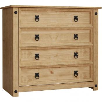 Rustic Pine 4 Drawer Chest