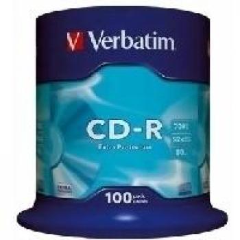 Verbatim CD‑R 80 Min, 52x 700 MB, 100‑er-Set (10‑020‑024 / 43411)