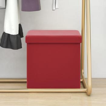 Tabouret pliant conteneur salon rouge bordeaux