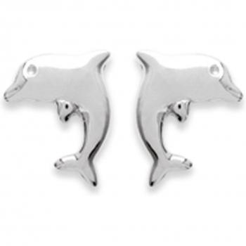 Ohrstecker 'Delfin' in Silber