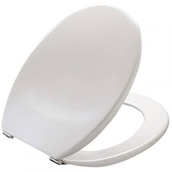 Siège de WC Pressalit Objecta 54011, charnières fixes BA1, inox, blanc avec Polygiene