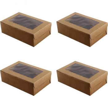 Porte-papier Kraft à fenêtres pour cupcakes 10 pièces