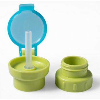 Kids' Spill-Proof Juice and Soda Bottle with Twist Cover and Straw