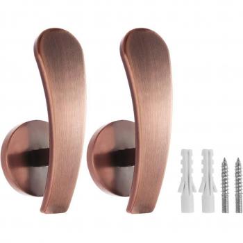 Crochets muraux en métal pour tentures, 2 pièces