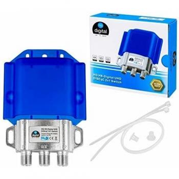 Wetterschutz Schalter 2/1 für 4K UHD Receiver – HB‑Digital 2X SAT