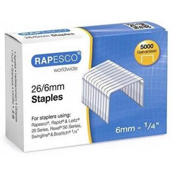 Rapesco Staples 6mm 26/6 Pack of 5000 S11662Z3