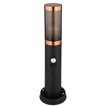 Lampada da terra esterna in rame fumo con rilevatore di movimento