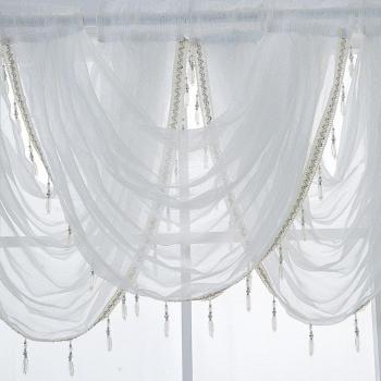 Balloon Window Décor: Silver Glitter Tassel Valance