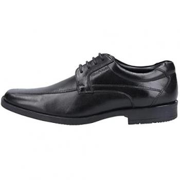 Hush Puppies Men's Brandon Black Leather Lace-Up School Shoe