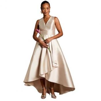 Coast Honoured Petite Bridal Maxi Dress, Champagne, No Sleeves