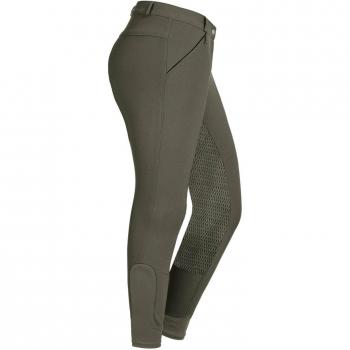 E.L.T. Reithose mit Silikonbesatz Khaki (D44)
