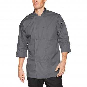 Chef Works Herren Kochjacke JLCL-GRAU-2XL, grau, 2XL