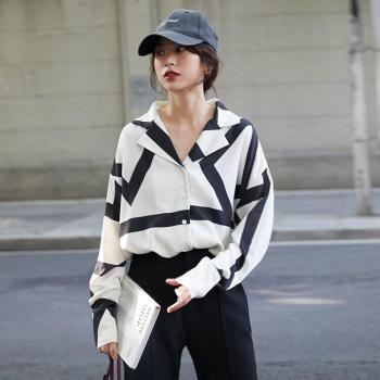 Tops de mujer de gasa de manga larga estilo coreano para el otoño