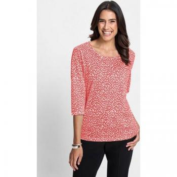 Tee Helline 3/4 Blanc Fraise 50% coton 42