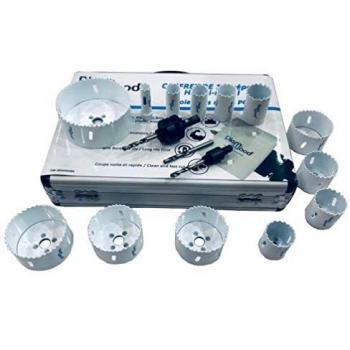 Coffret de trépans Bi-Métal HSS M3 13 pièces D. 16 à 102 x Lu. 38 mm