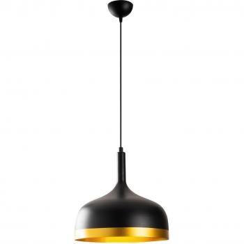 Lampada Accento Nero Oro 30x30x128