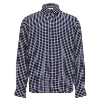S.Oliver RED LABEL Regular Fit Freizeithemd aus strukturierter Baumwolle mit Button-down-Kragen in Blau, Größe S