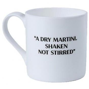 Mug blanc avec recette de Martini James Bond en porcelaine