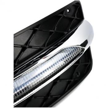 Lumière de Brouillard LED Drl Droite Noire pour W204 Classe C C300 C280 Sport 2013-2014