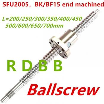 Tornillo SFU2005 (200‑650 mm) con Brida y Husillo de Bolas BK/BF15