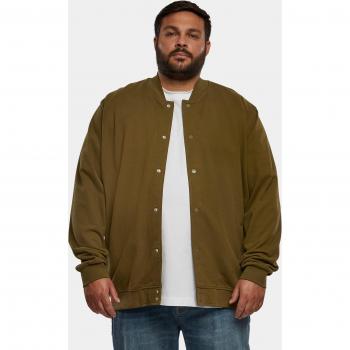 Urban Classics Bomber Jacket 100% Leather Olive XL