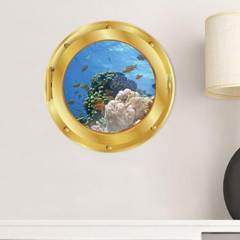 Pegatinas de pared marino 3D PVC 29cm para decoración del hogar