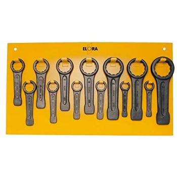 Elora 13-teiliges Ring-Slogging-Set, 30-80 mm, leere Metalltafel ELORA-86L