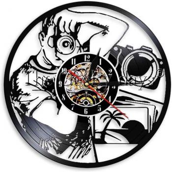 Horloge Décorative Photographe Vinyle