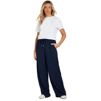 Women's Navy Wide‑Leg Pants, Tie‑Waist – Dorothy Perkins