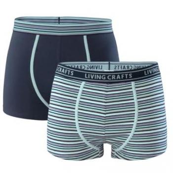 LIVING CRAFTS Boxershorts Living Crafts 2er-Pack Bio-Herren-Boxershorts 'RIC