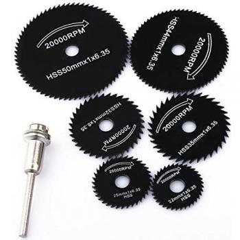 Cuchillas discos de corte Dremel herramienta rotatoria T-wilker 7pcs