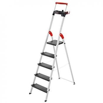 Hailo Stehleiter L100 TopLine 5 stufig mit Multifunktions-Schale