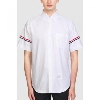 Camisa de Algodón para Hombre, Manga Corta, Rayas, Estilo Informal, Verano
