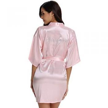Vlazom Kimono Satin Femme Peignoir Mariée Robe de Chambre