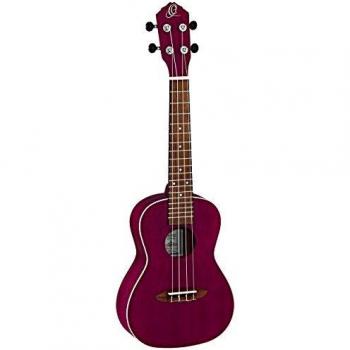 Ortega Guitars RURUBY Earth Concert Sized Acoustic Ukulele, Ruby Raspberry