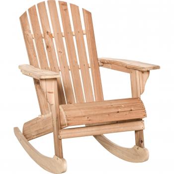 OutSunny Sillón Mecedora Rústico Jardín 77x94x97 cm