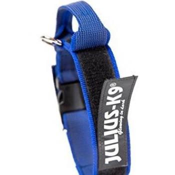 Collar Julius-K9 Color & Gray con asa, 50 mm, 49-70 cm, Azul/Gris