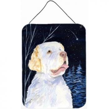 Starry Night Clumber Aluminium Poster